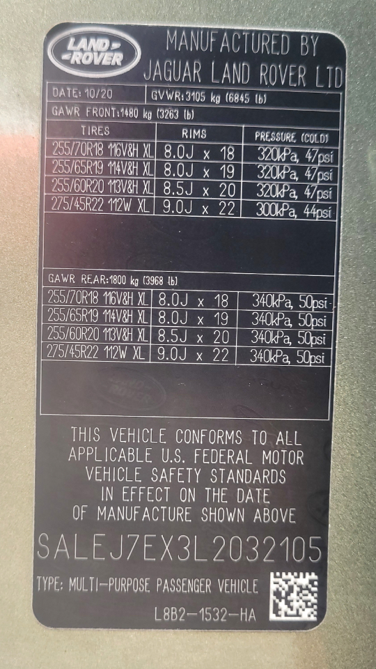 Land Rover Defender 110 S AWD 2020
