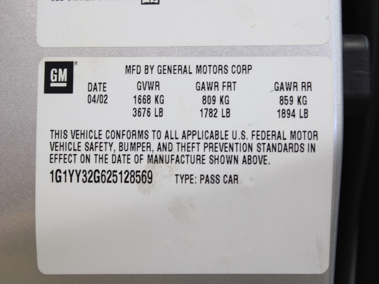 Chevrolet Corvette Convertible 2002