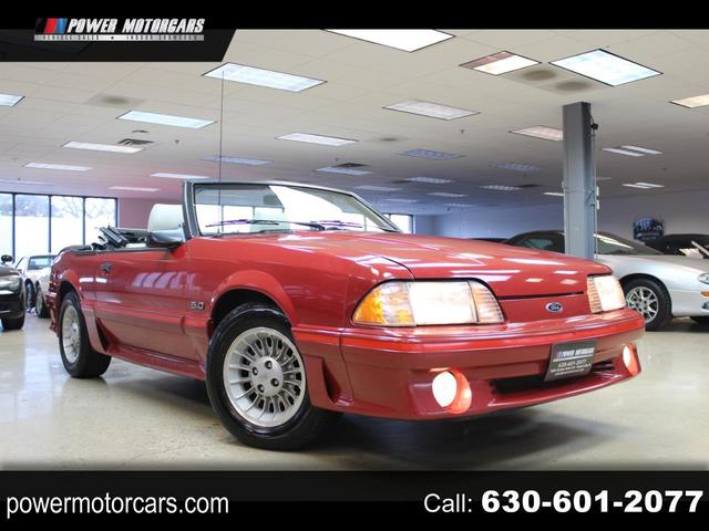 Red 1987 Ford Mustang Convertible Rear-Wheel Drive 5-Speed Manual