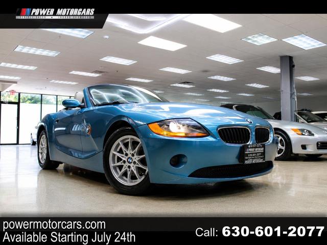 Blue 2003 BMW Z4 Convertible Rear-Wheel Drive 5-Speed Manual