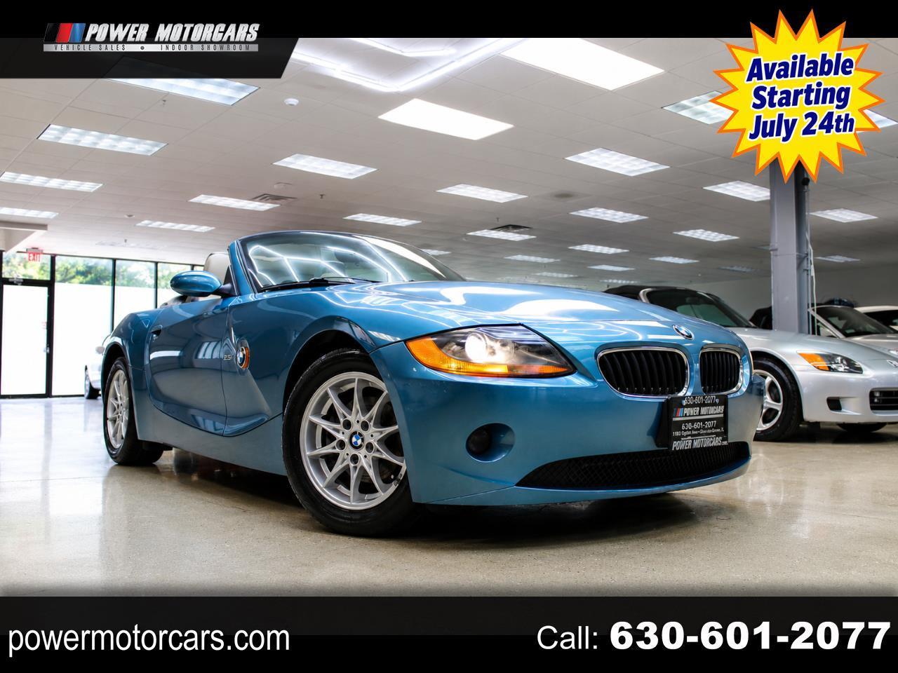 Blue 2003 BMW Z4 Convertible Rear-Wheel Drive 5-Speed Manual