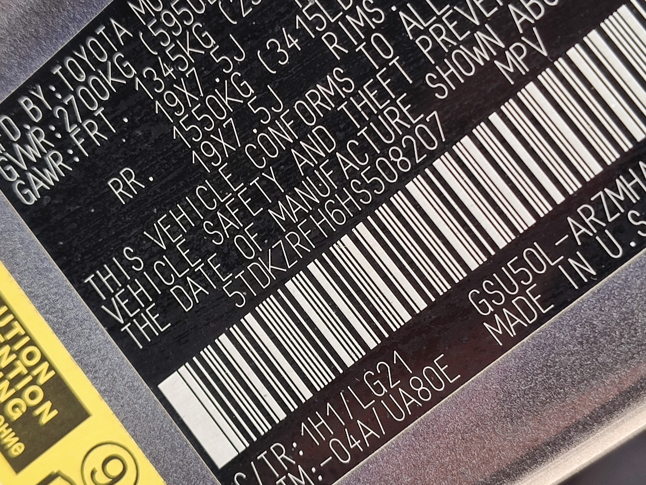 Toyota Highlander SE FWD V6 2017