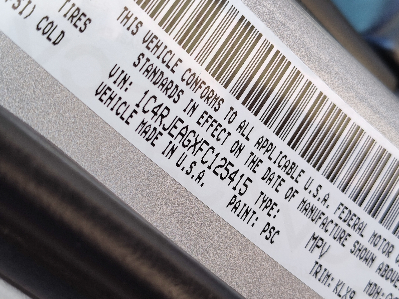 Jeep Grand Cherokee RWD 4dr Altitude 2015