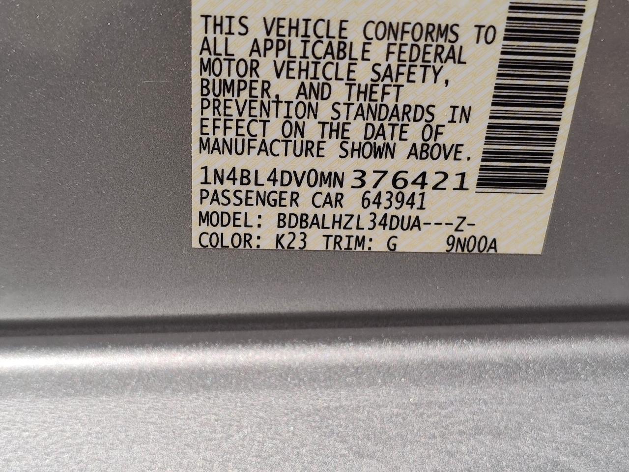 Nissan Altima 2.5 SV Sedan 2021