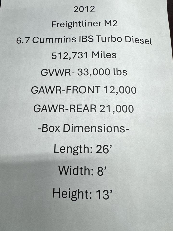 Freightliner M2  2012