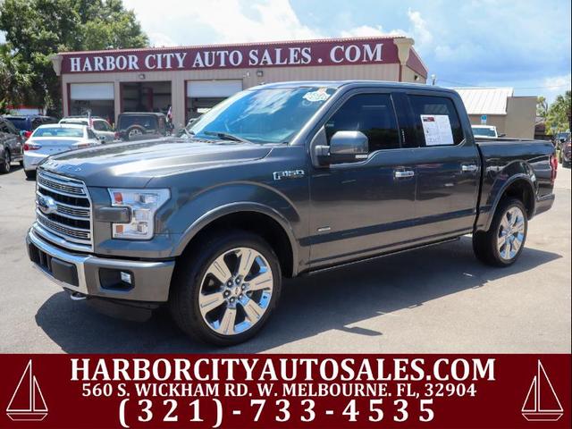 Gray (MAGNETIC) 2016 Ford F-150 Limited SuperCrew 4WD Pickup Truck Four-Wheel Drive Automatic