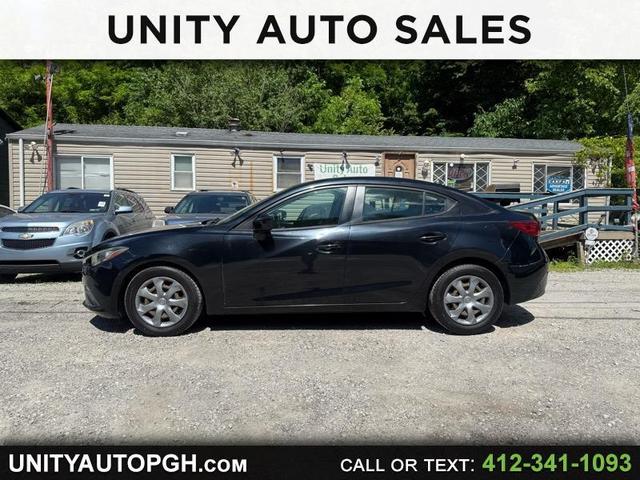 Black 2015 Mazda MAZDA3 i Sport Sedan Front-Wheel Drive Automatic