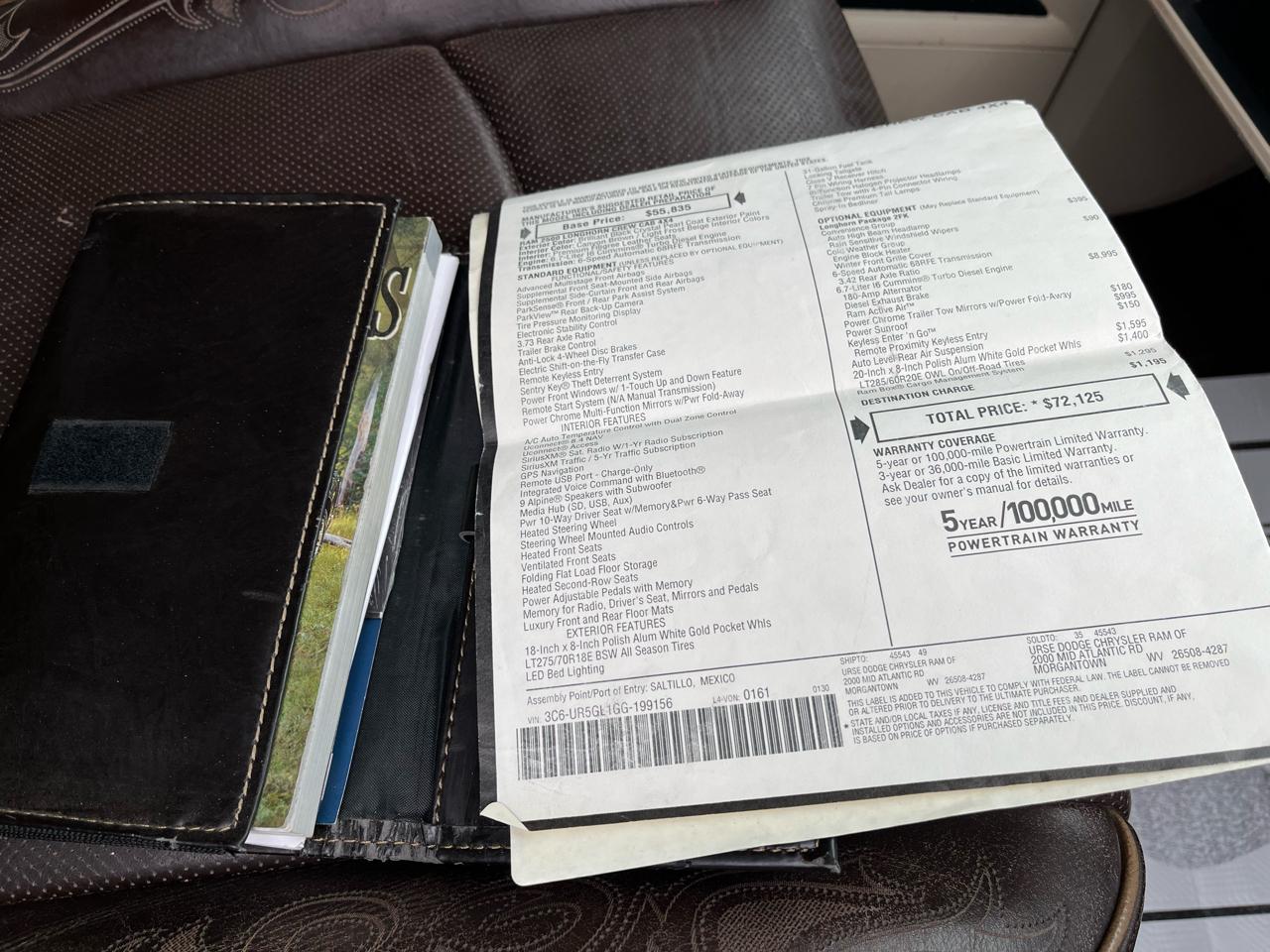 RAM 2500 Longhorn Crew Cab SWB 4WD 2016