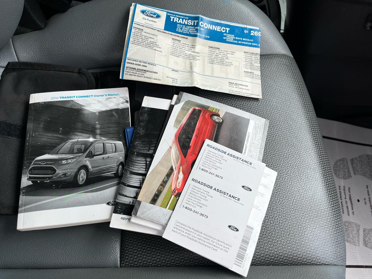 Ford Transit Connect Cargo Van XL LWB w/Rear 180 Degree Door 2016