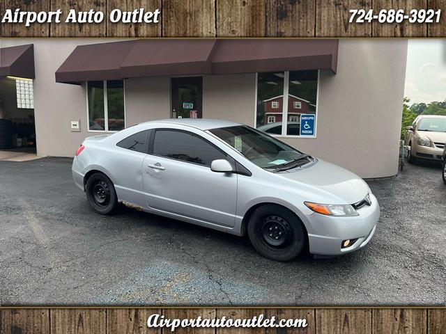 Silver 2007 Honda Civic Coupe Coupe Front-Wheel Drive 5-Speed Manual