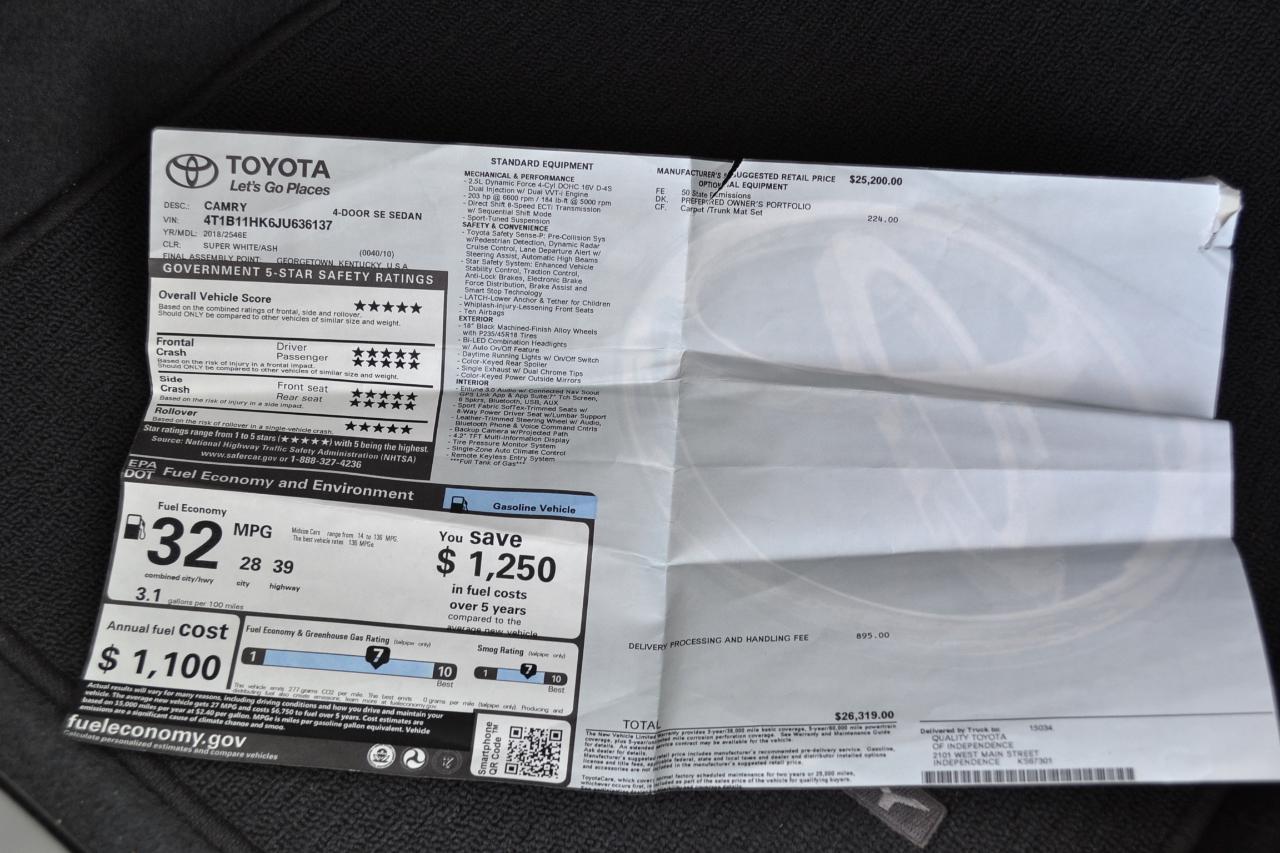 Toyota Camry SE 2018