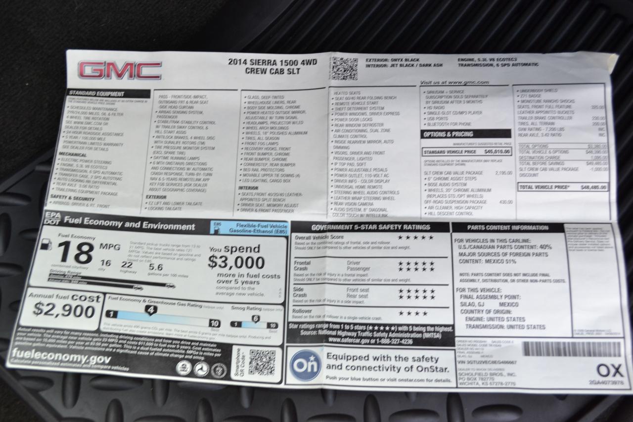 GMC Sierra 1500 SLT Crew Cab 4WD 2014