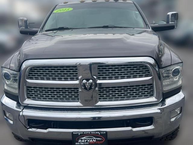 Gray 2015 RAM 3500 Laramie Mega Cab DRW 4WD Pickup Truck Four-Wheel Drive Automatic