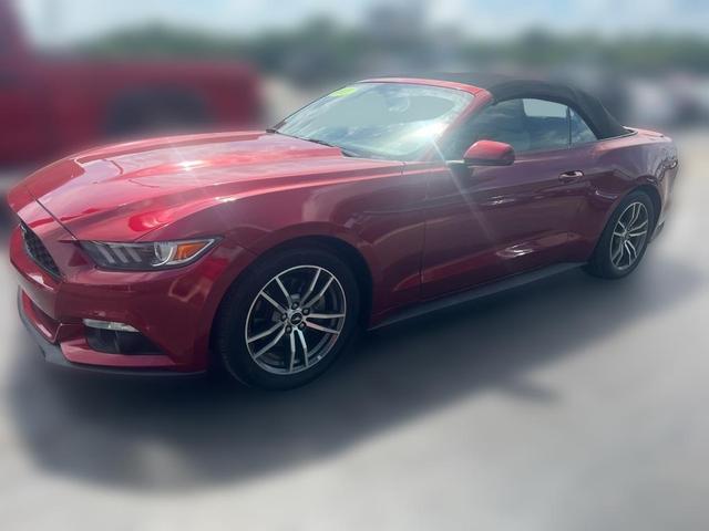 Red (MAROON) 2017 Ford Mustang Convertible Rear-Wheel Drive Automatic