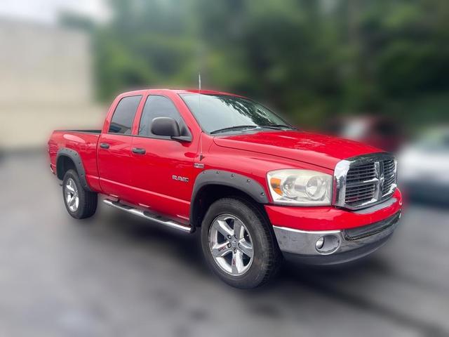 Red 2008 Dodge RAM 1500 SLT Quad Cab 4WD Pickup Truck Four-Wheel Drive Automatic