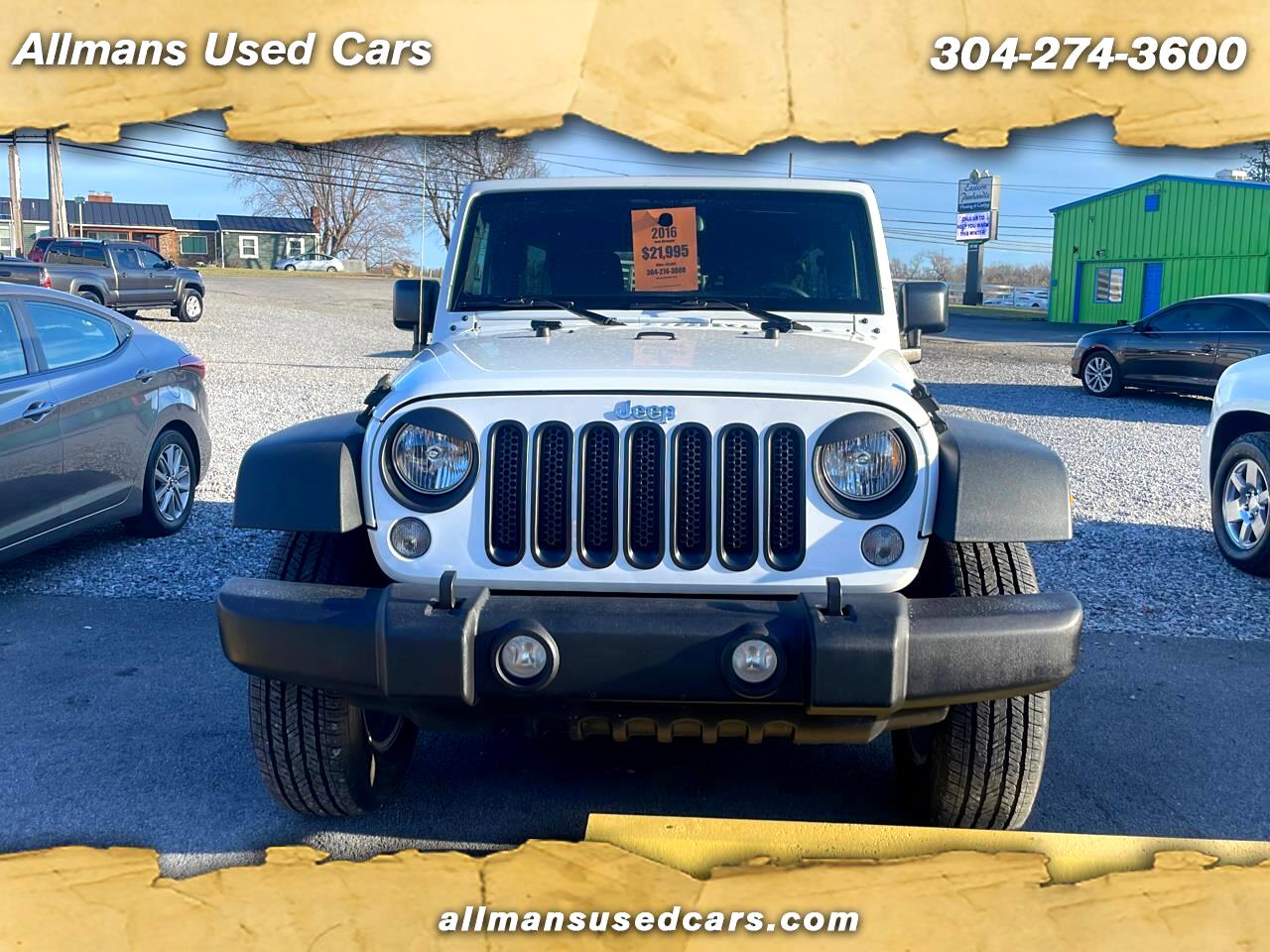 Used 2016 Jeep Wrangler Unlimited Sport 4WD for Sale in Martinsburg WV  25404 Allmans Used Cars
