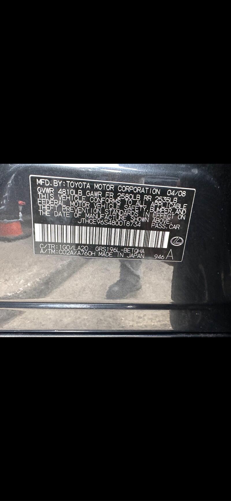 Lexus GS GS 350 AWD 2008