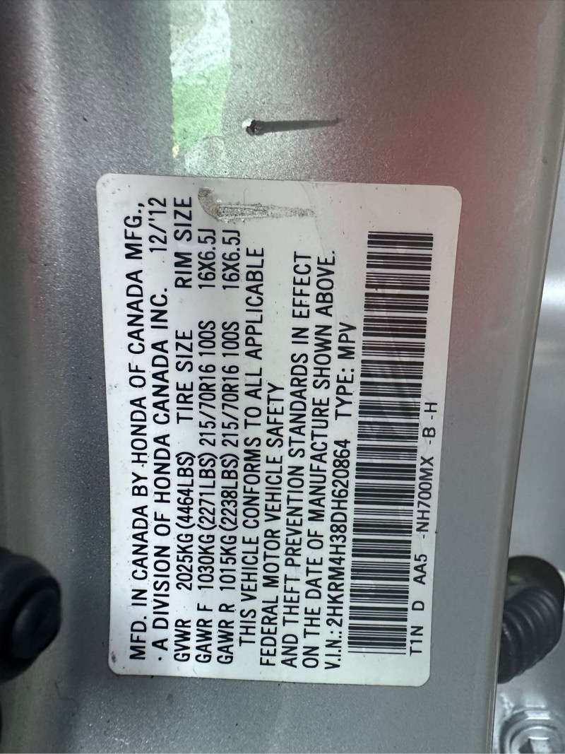 Honda CR-V LX 4WD 5-Speed AT 2013