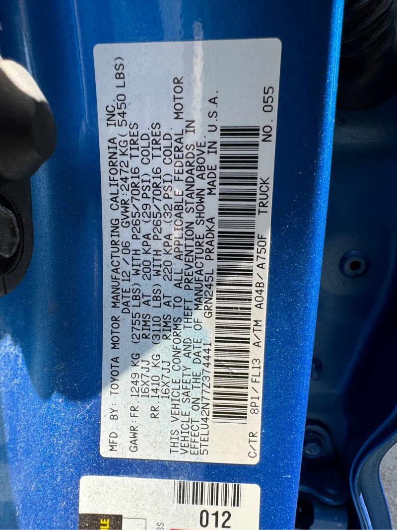 Toyota Tacoma Double Cab V6 Auto 4WD 2007