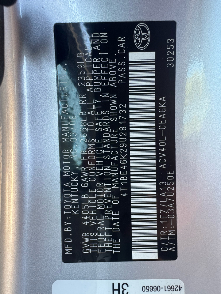 Toyota Camry XLE 5-Spd AT 2009