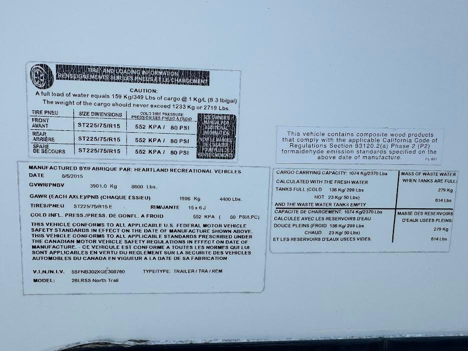 Heartland North Trail 26LRSS 2016