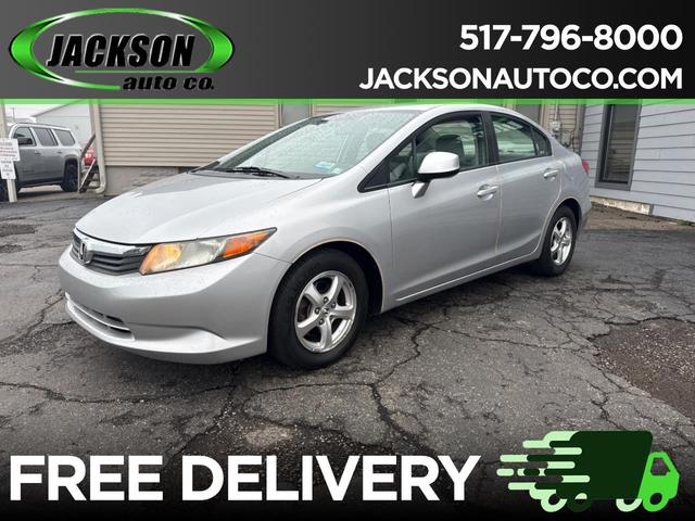 Silver 2012 Honda Civic Sedan Front-Wheel Drive Automatic