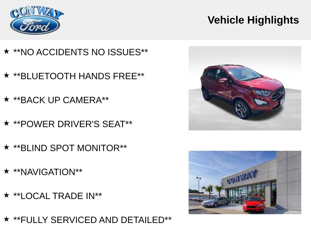 Ford EcoSport SES AWD 2018 Ford EcoSport SES AWD 2018