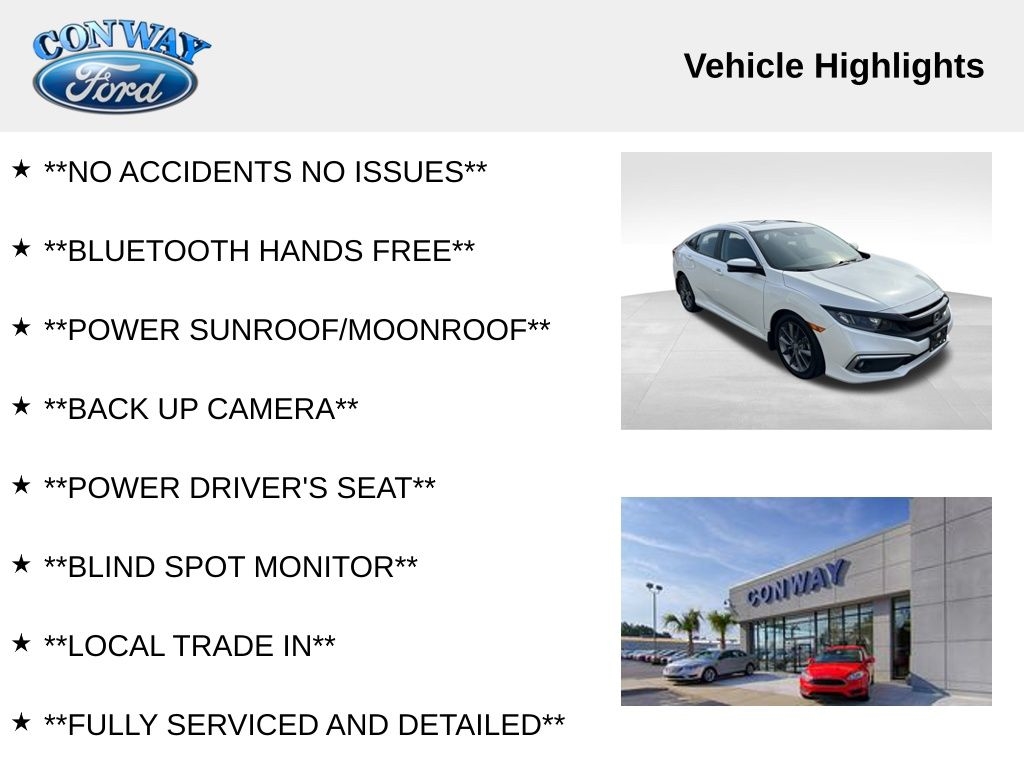 Honda Civic EX-T Sedan CVT 2019