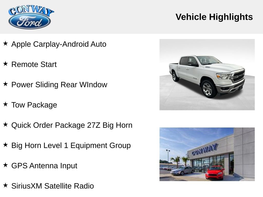 RAM 1500 Big Horn Crew Cab SWB 4WD 2022