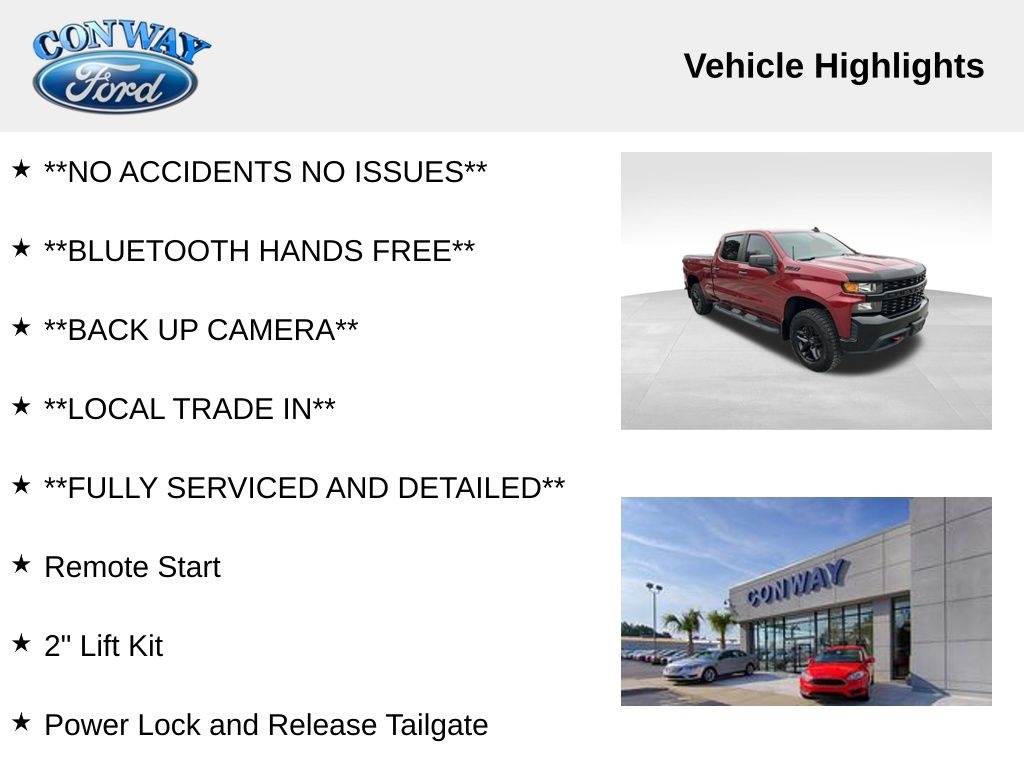 Chevrolet Silverado 1500 Custom Trail Boss Crew Cab Short Box 4WD 2020