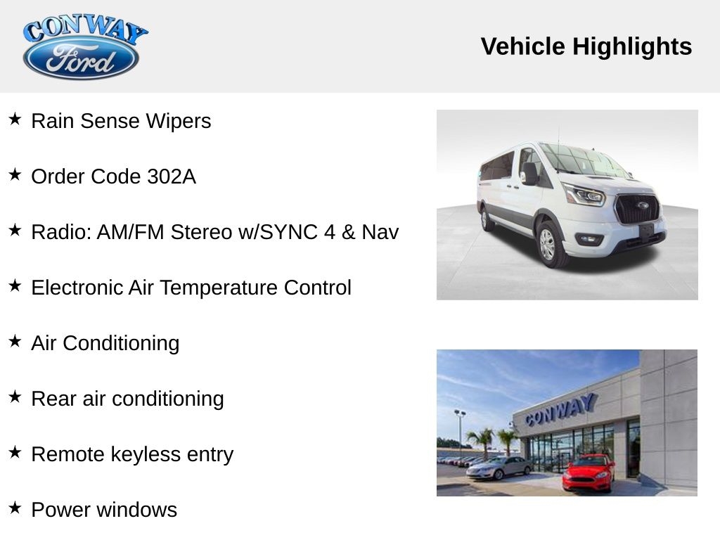 Ford Transit 350 Wagon Low Roof XL w/Sliding Pass. 148-in. WB 2023
