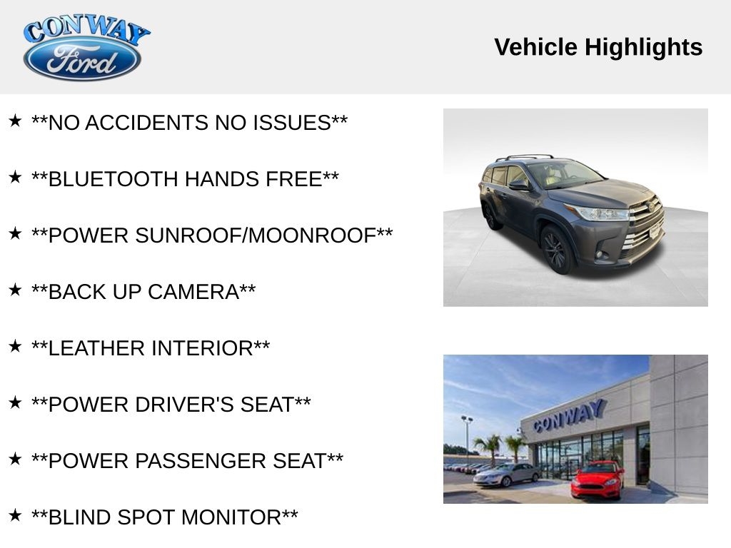 Toyota Highlander XLE AWD V6 2017