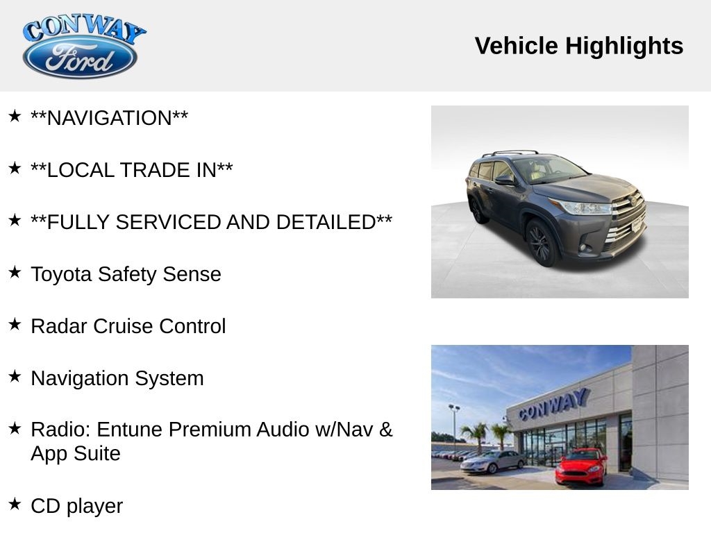 Toyota Highlander XLE AWD V6 2017