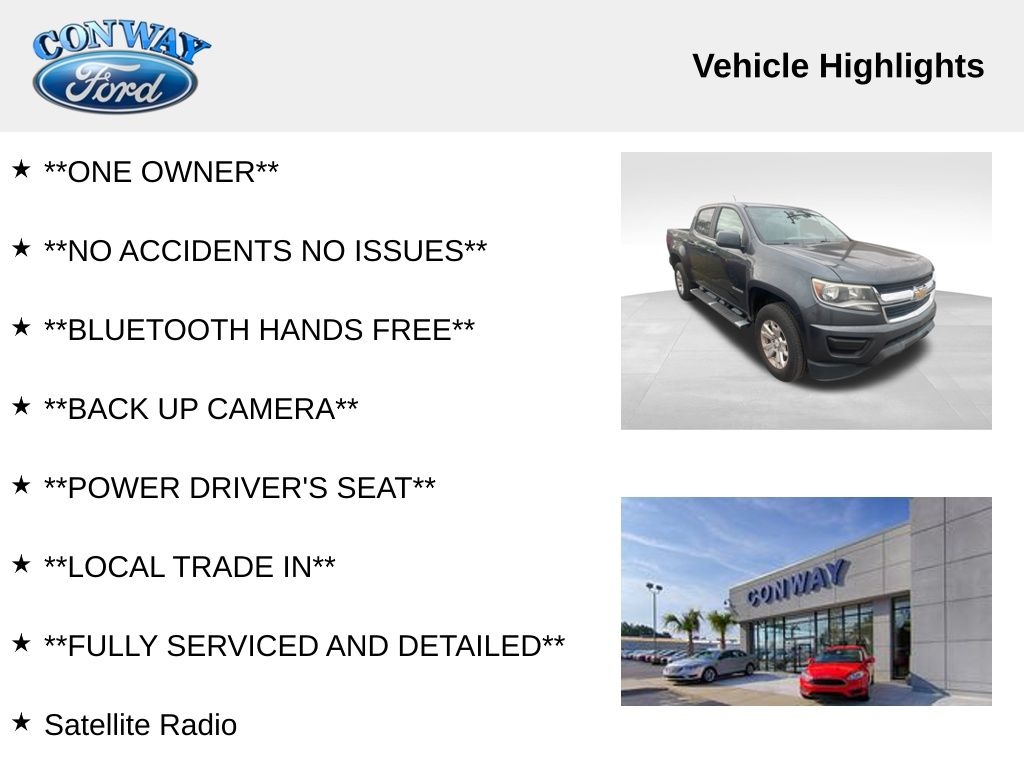 Chevrolet Colorado LT Crew Cab 2WD Short Box 2017