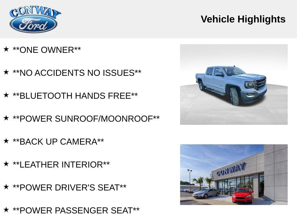 GMC Sierra 1500 SLT Crew Cab Short Box 4WD 2018