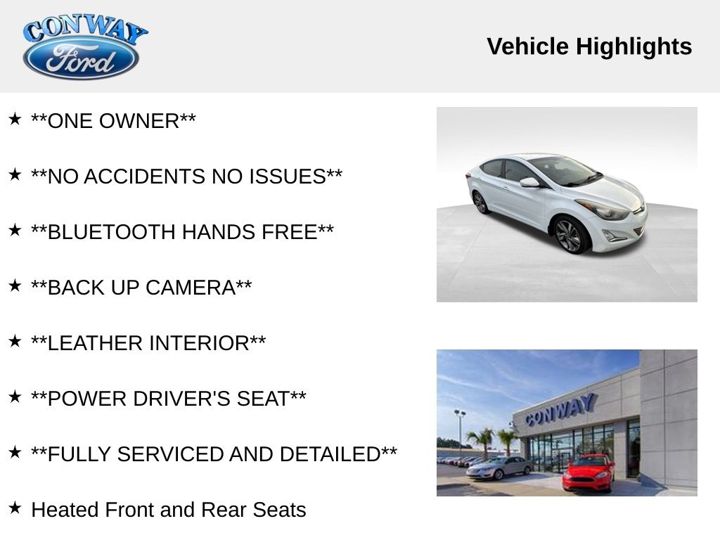 Hyundai Elantra SE 6AT 2016