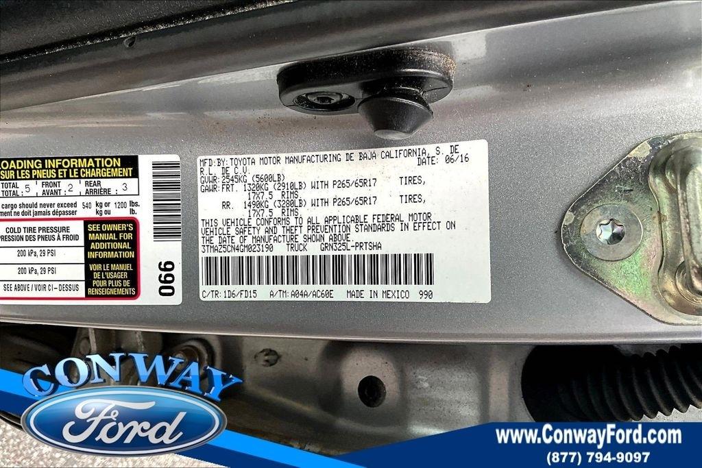 Toyota Tacoma SR5 Double Cab Long Bed V6 6AT 2WD 2016