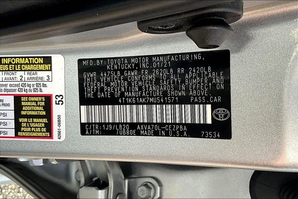 Toyota Camry XSE 2021