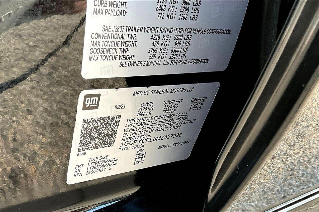 Chevrolet Silverado 1500 Custom Trail Boss Crew Cab Short Box 4WD 2021