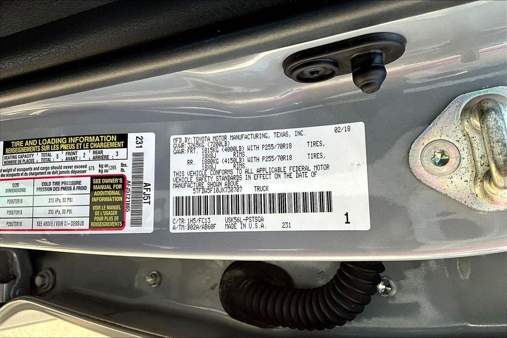 Toyota Tundra SR5 5.7L V8 FFV CrewMax 4WD 2018