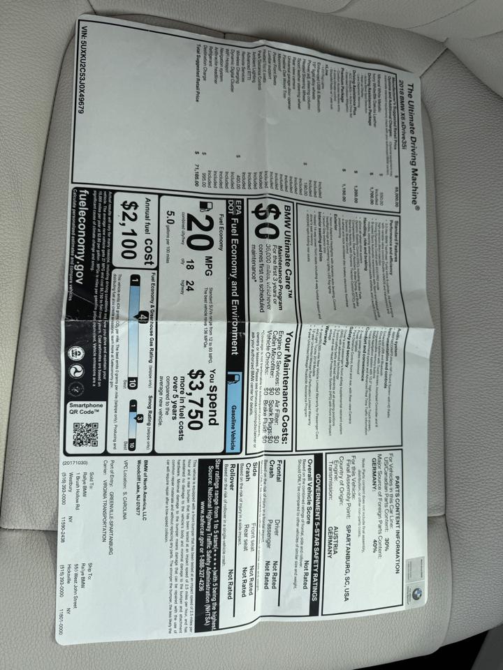 BMW X6 xDrive35i Sports Activity Coupe 2018