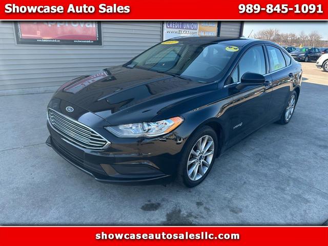 Black 2017 Ford Fusion Hybrid SE FWD Sedan Front-Wheel Drive Automatic
