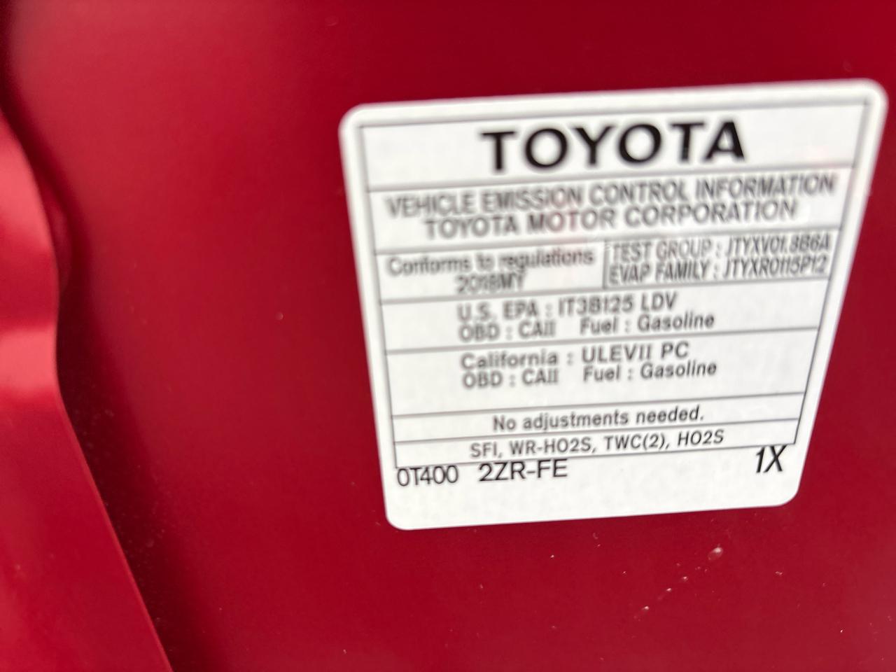 Toyota Corolla XLE CVT (Natl) 2018