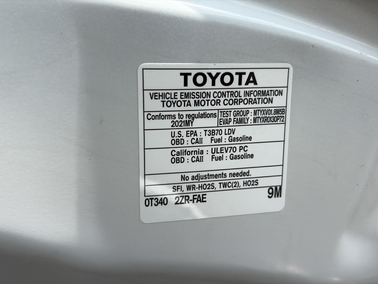 Toyota Corolla LE CVT (Natl) 2021