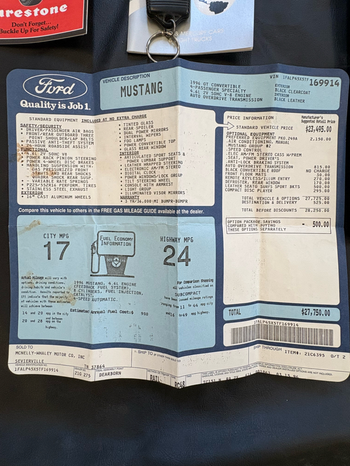 Ford Mustang GT convertible 1996 Ford Mustang GT convertible 1996