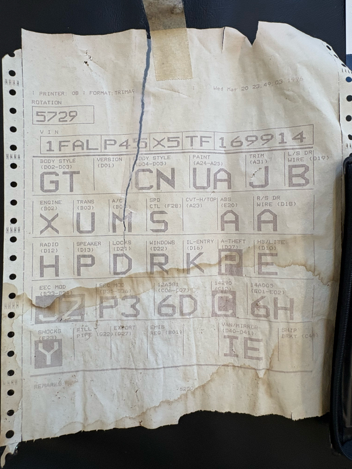 Ford Mustang GT convertible 1996 Ford Mustang GT convertible 1996