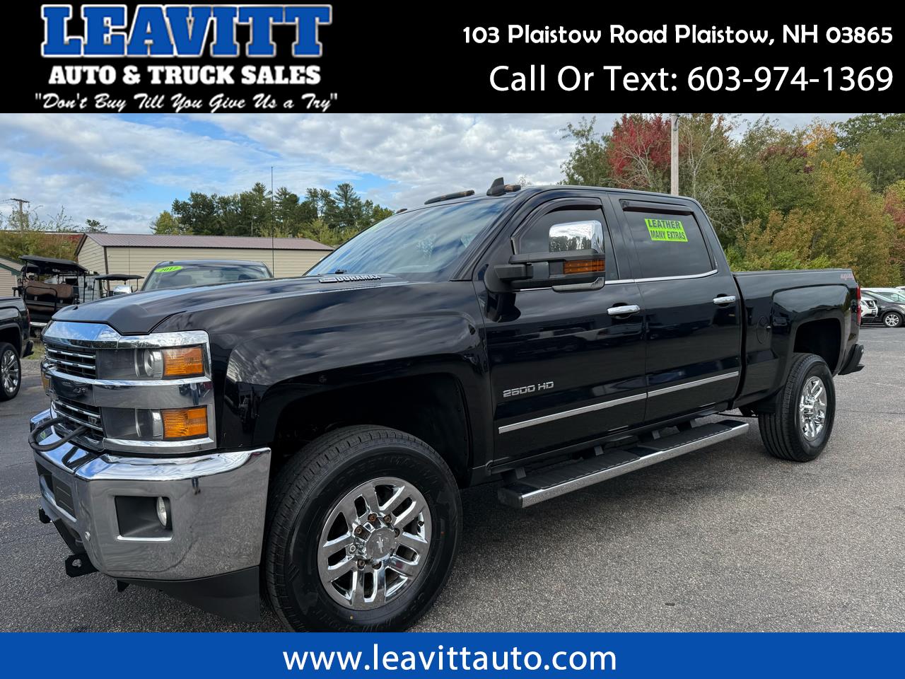 2016 Chevrolet Silverado 2500HD LTZ CREW CAB 6.6L DURAMAX DIESEL BLACK ON BLACK