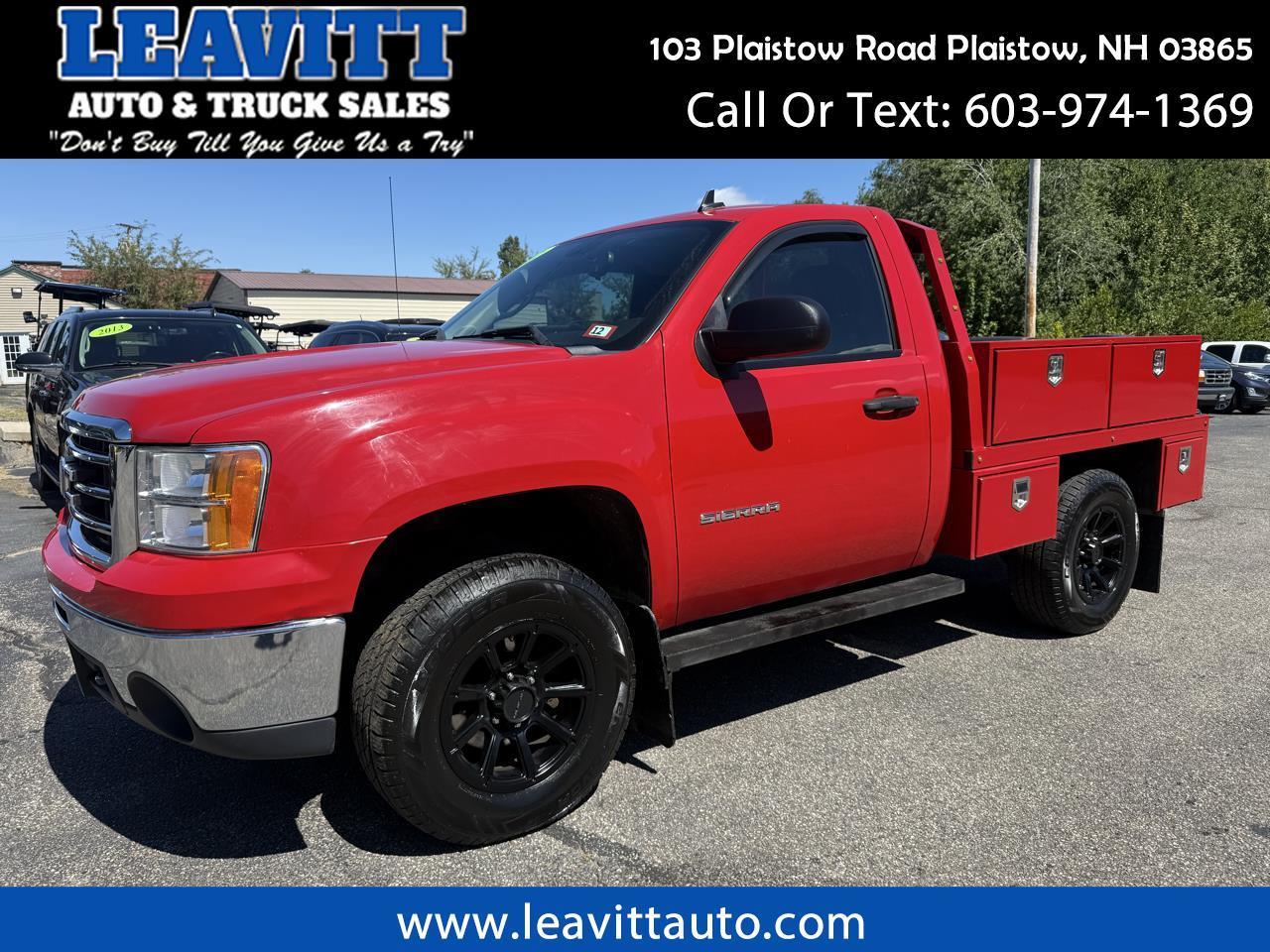 2012 GMC Sierra 1500 SLE REG CAB 5.3L V8 4X4 FLAT BED WITH TOOL BOXES