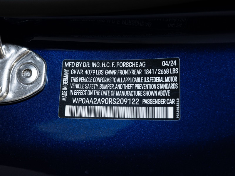 Porsche 911 Carrera T Coupe 2024