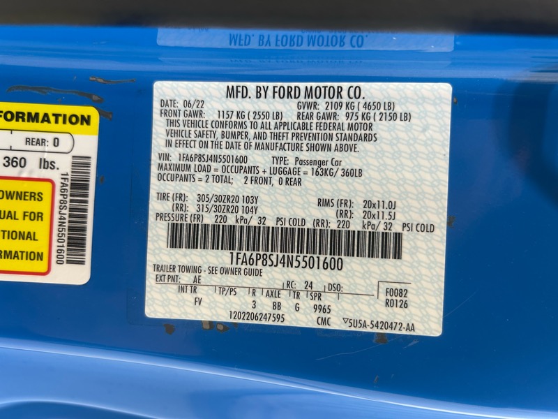 Ford Shelby GT500 Coupe 2022